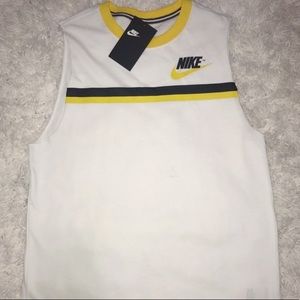 YELLOW AND BLACK NIKE MUSCLE TANK